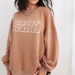 Sunday Scaries Brown Sweatshirt